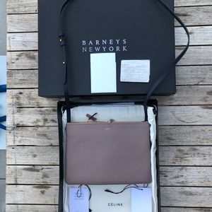 Celine Large Trio $1300 Rare SMOKE NAVY NUDE